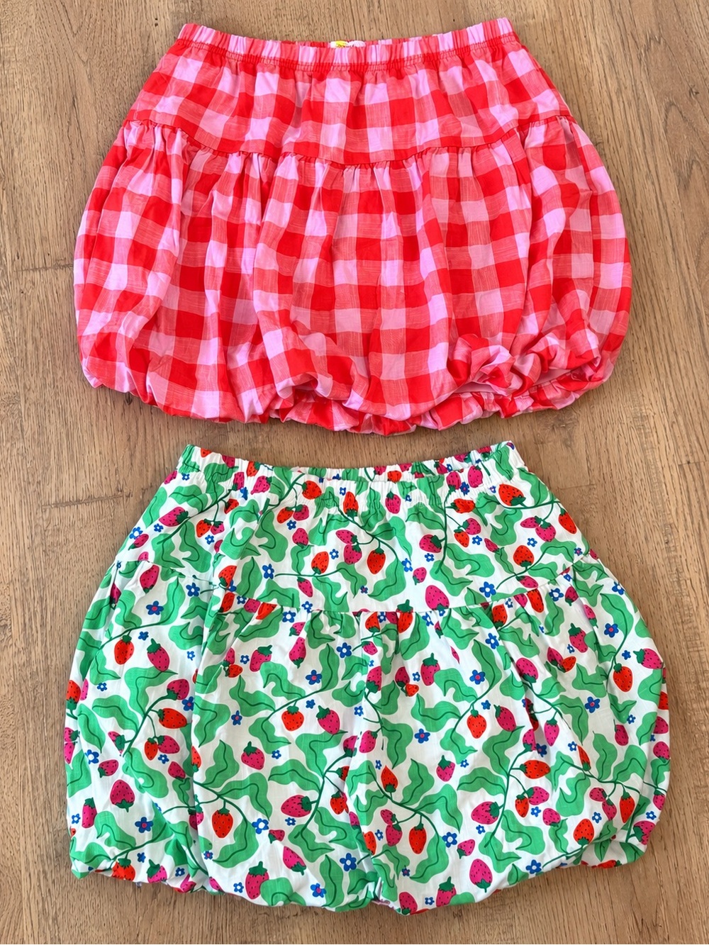 Epic Threads Girls Bubble Hem Skirt Bundle Strawberry & Pink Gingham L 14-16